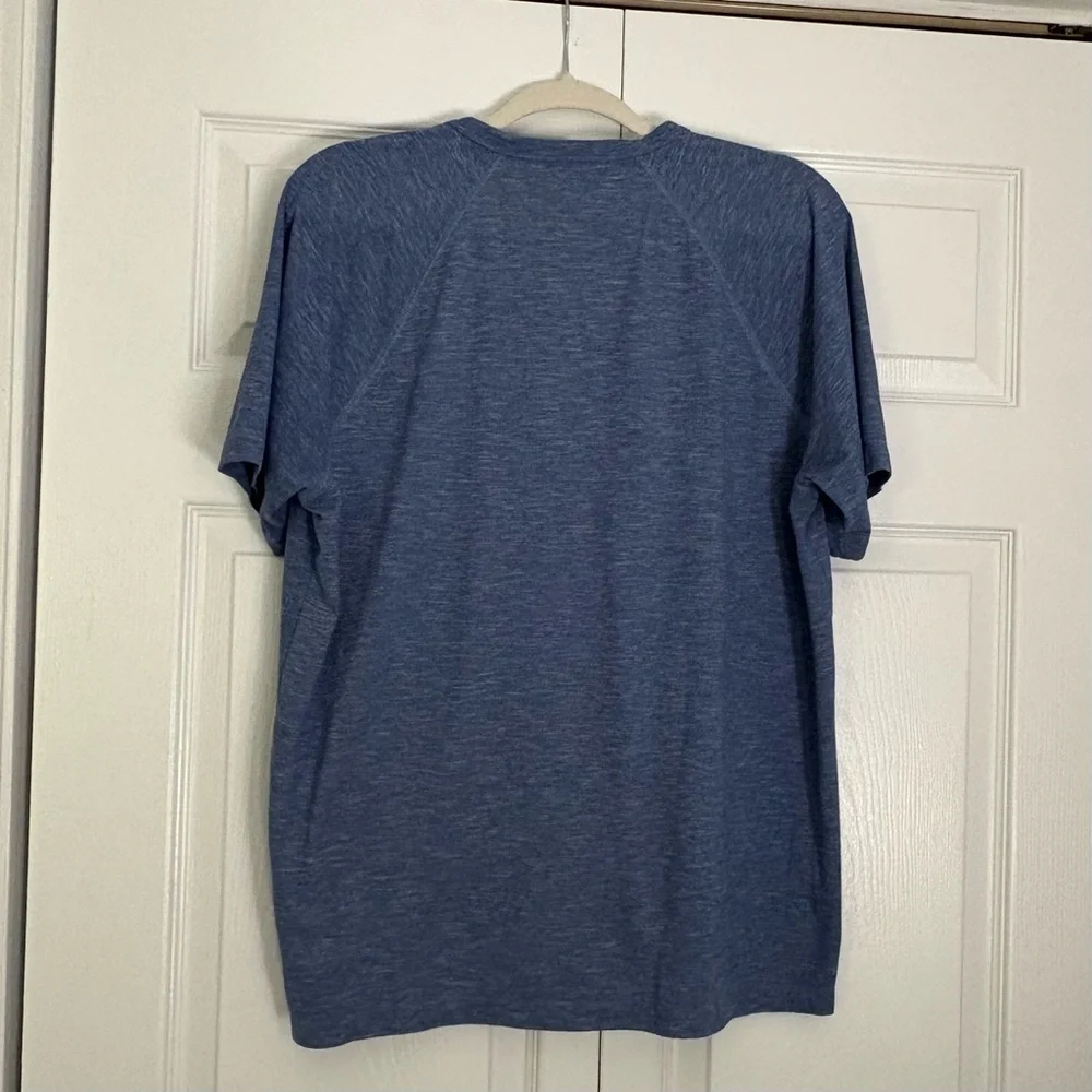 Men's J.Crew Soft Blue Henley Top – Two-Button Placket.